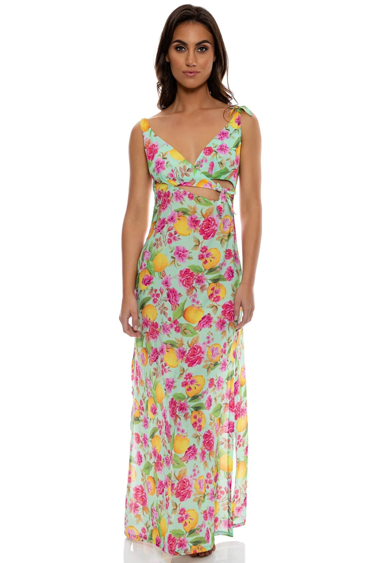 LIMONCELLO - Peek a boo Tie Back Maxi Dress
