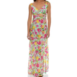 LIMONCELLO - Peek a boo Tie Back Maxi Dress
