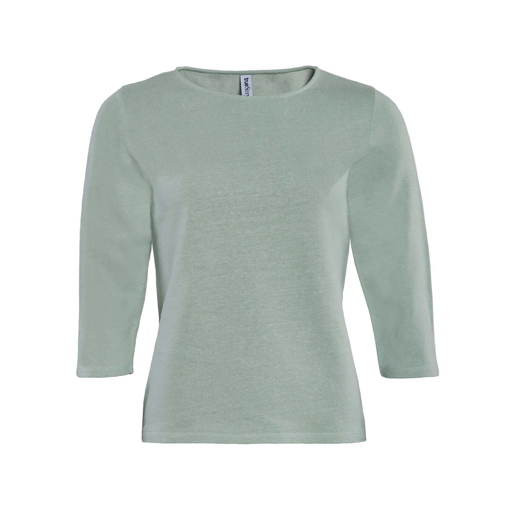 Linen & Organic Cotton 3/4 Sleeve T-shirt: Womens