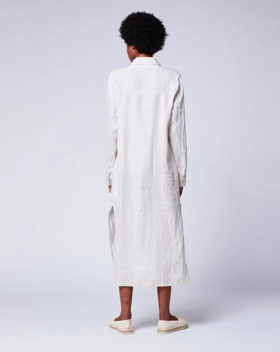 Linen Button-Up Shirtdress