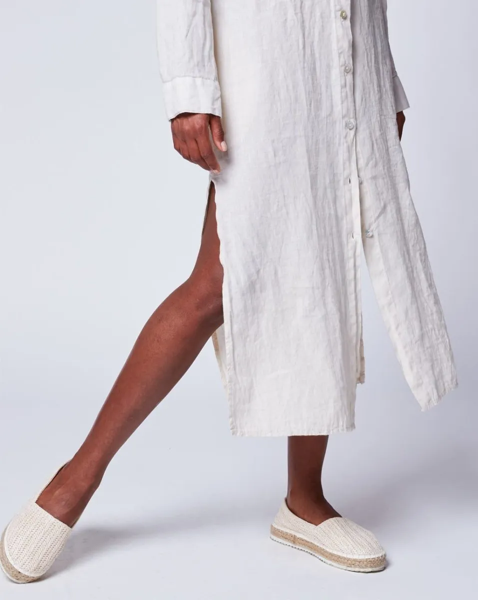 Linen Button-Up Shirtdress