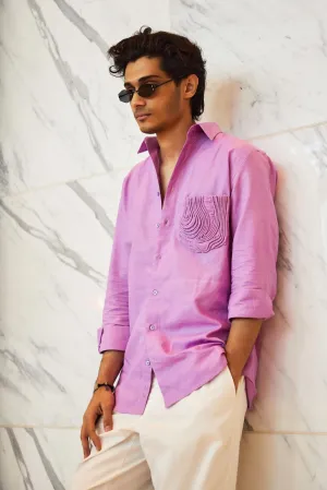 Linen Shirt with Cording
