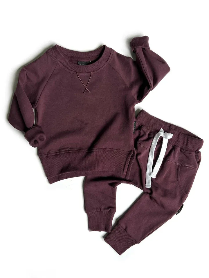 Little Bipsy Joggers - Black Cherry