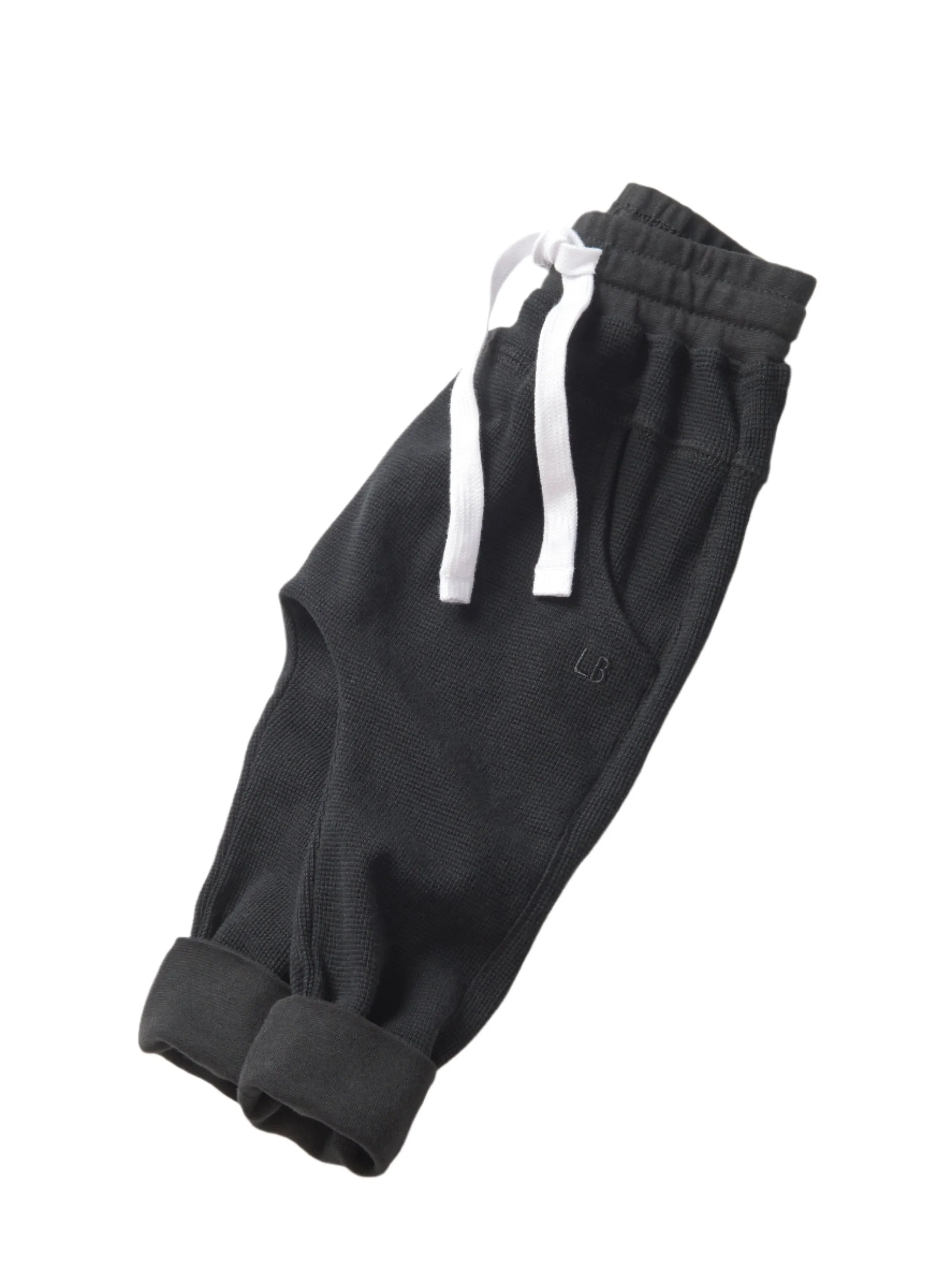 Little Bipsy Waffle Joggers - Black