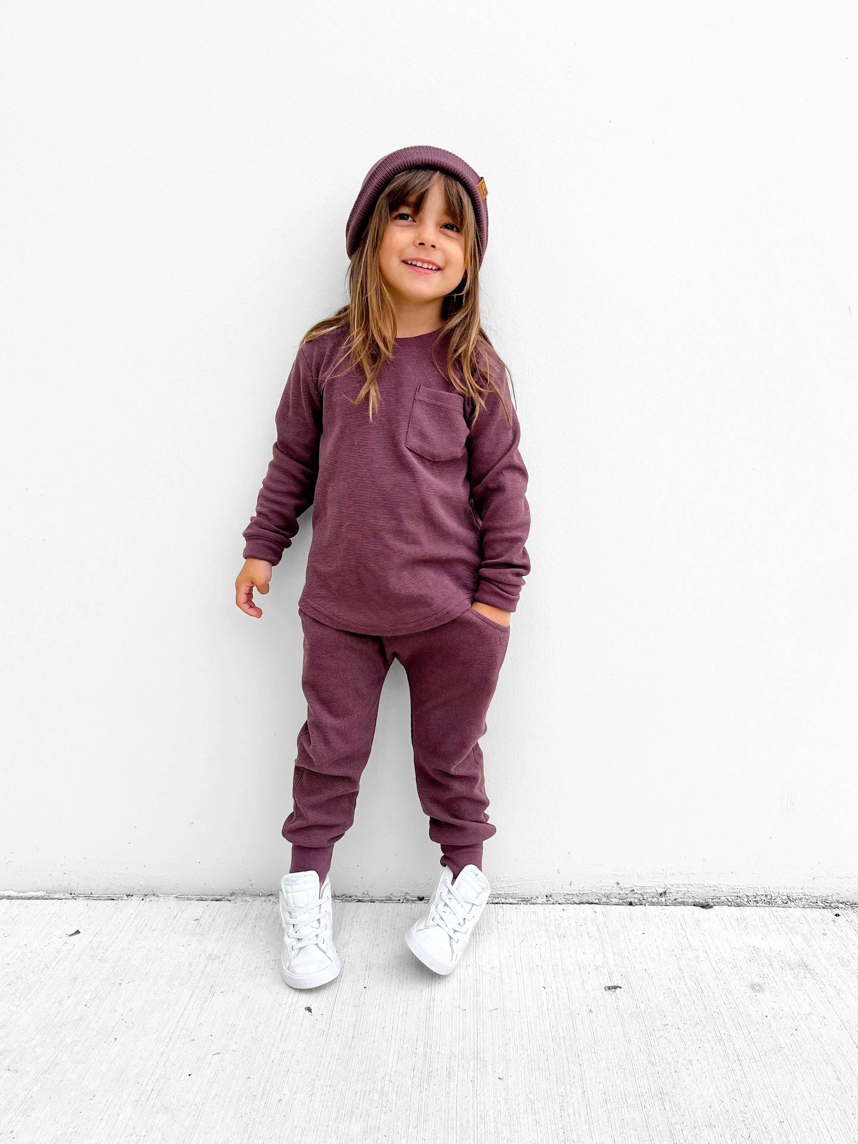 Little Bipsy Waffle Joggers - Huckleberry