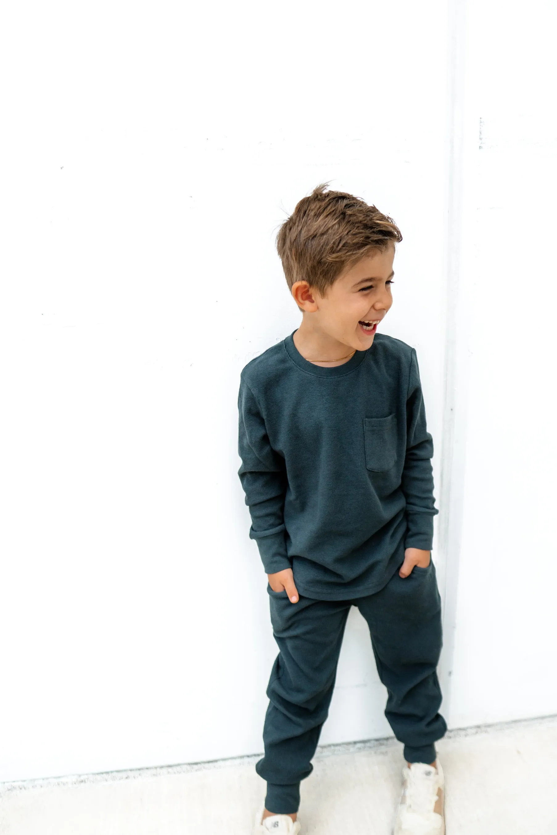Little Bipsy Waffle Joggers - Night Fall