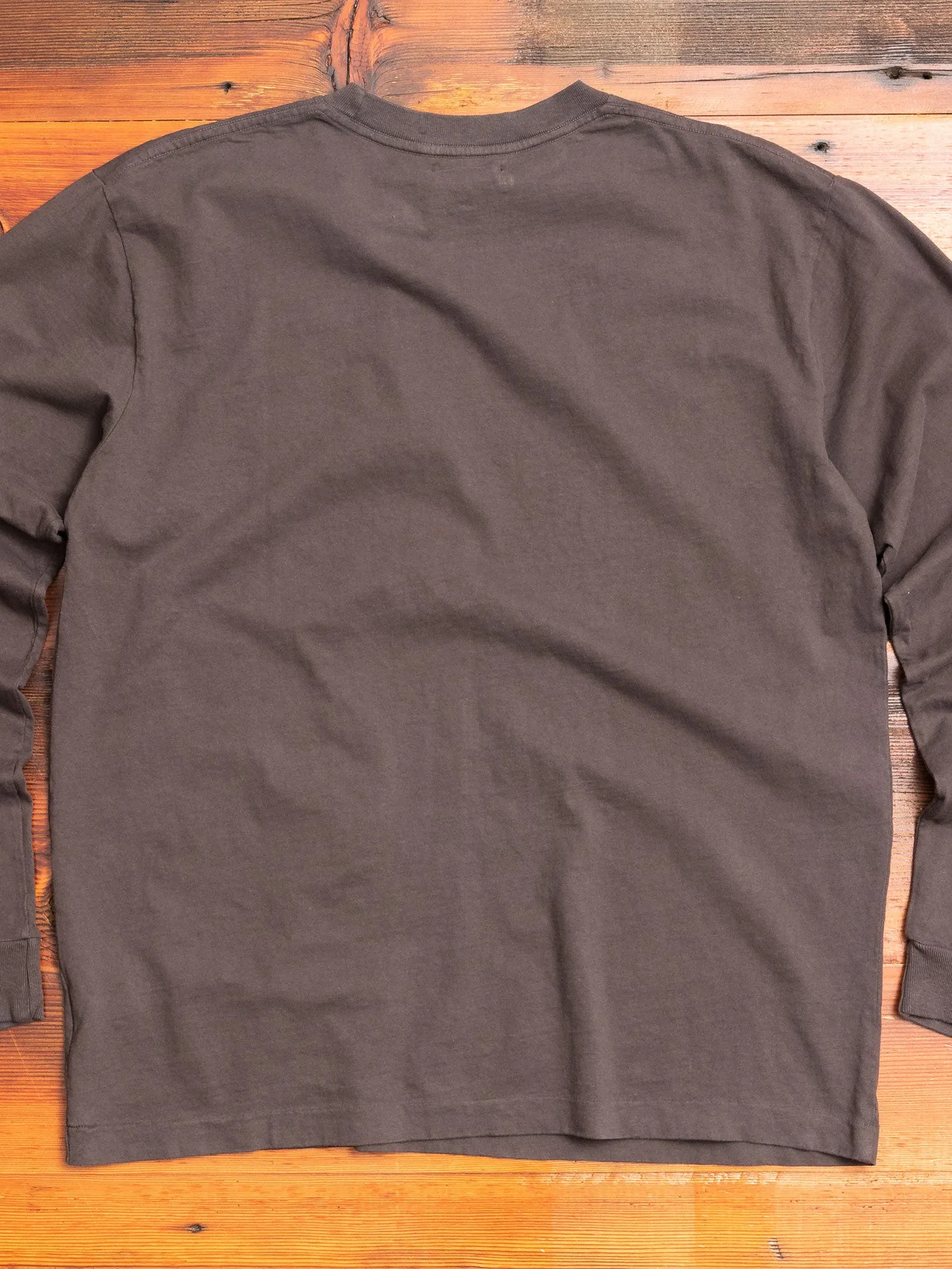 Long Sleeve University T-Shirt in Charcoal