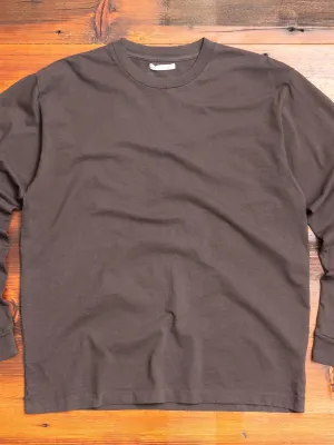Long Sleeve University T-Shirt in Charcoal