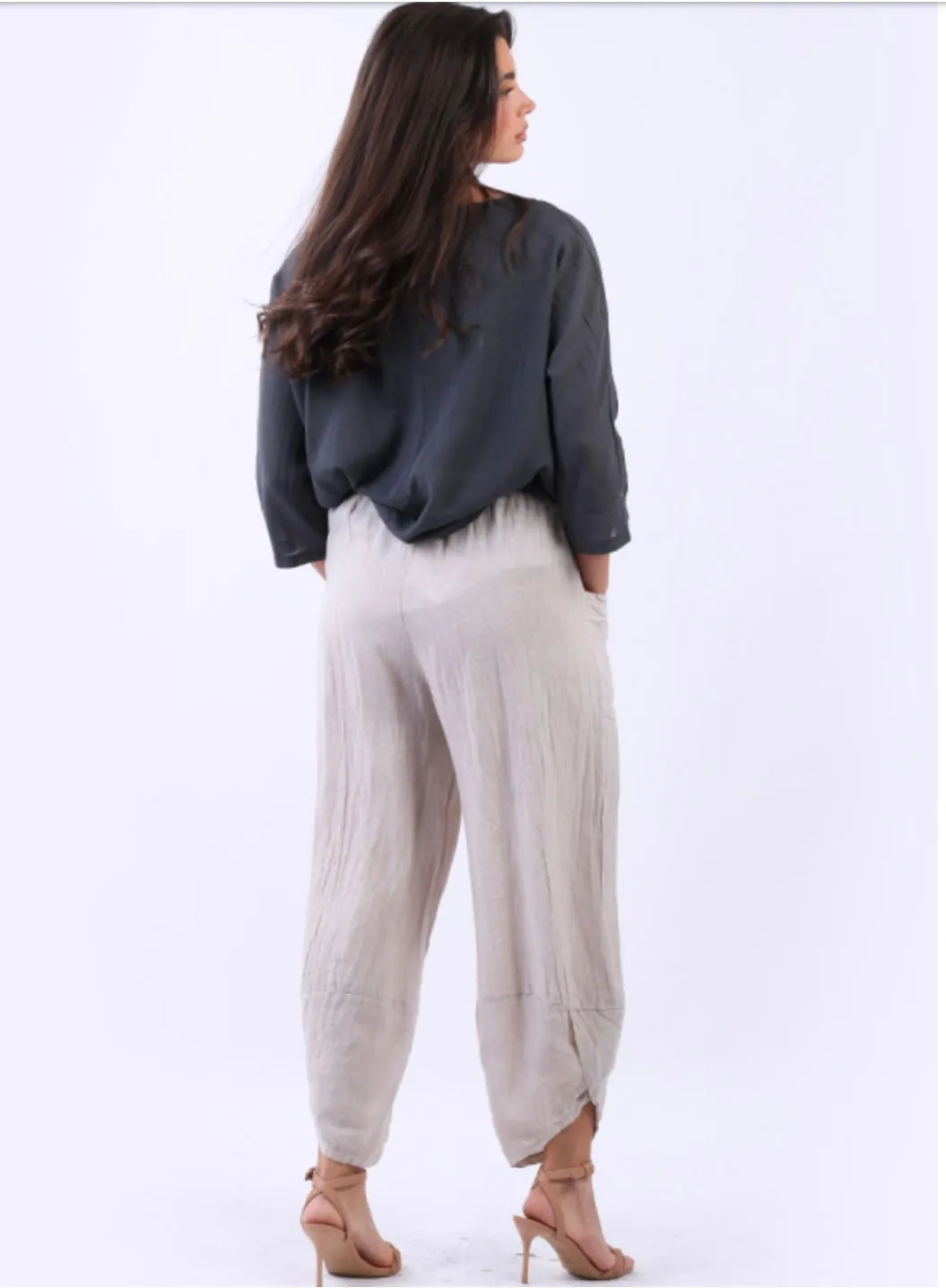 Loose Fit Linen Casual Pants
