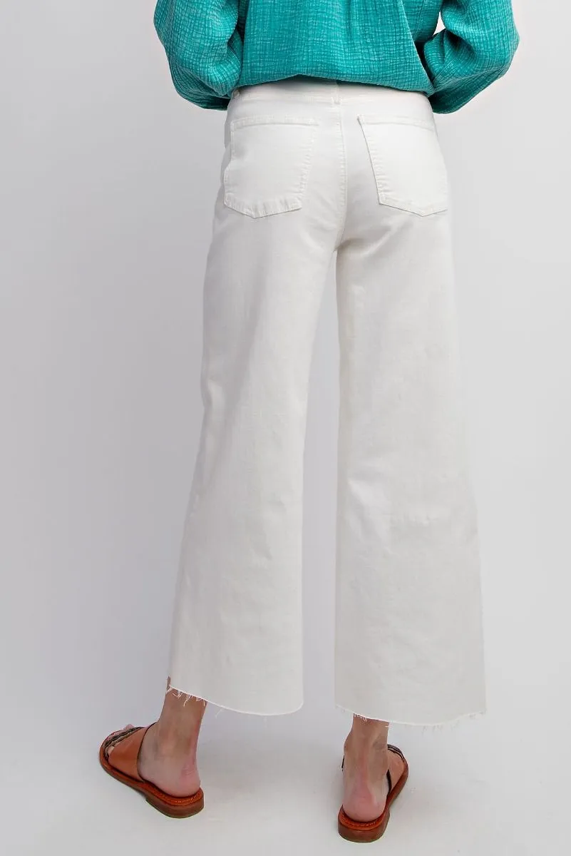 Madelyn Cropped Pants - White