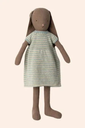 Maileg - Bunny Size 4 - Brown Knitted Dress