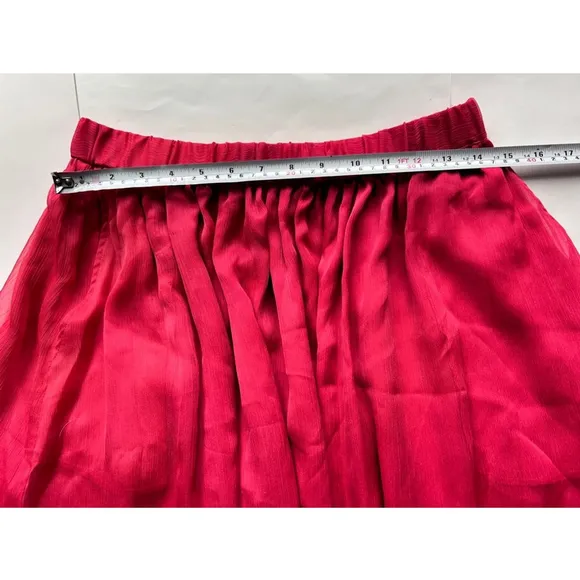 Maison Scotch Skirt Size 2 small Red elastic flowy maxi