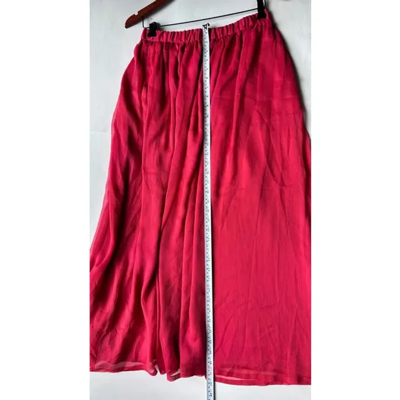 Maison Scotch Skirt Size 2 small Red elastic flowy maxi