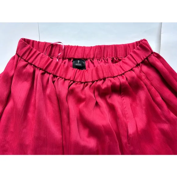 Maison Scotch Skirt Size 2 small Red elastic flowy maxi