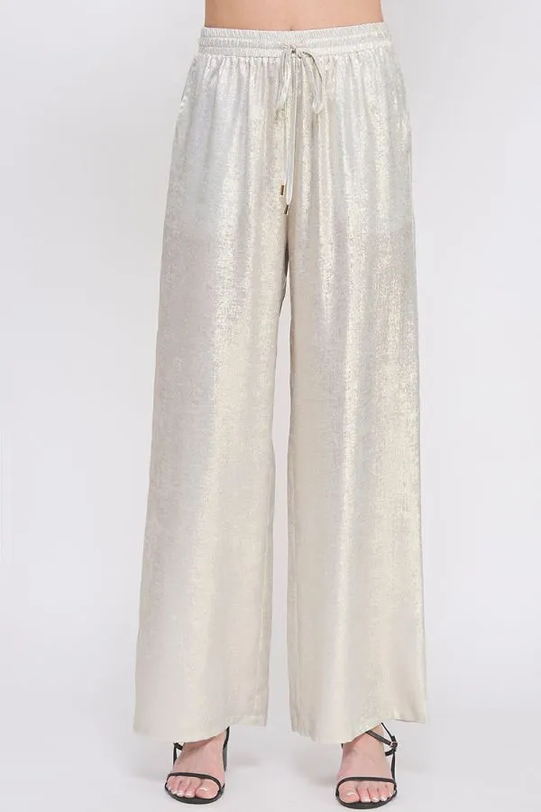 Mariah Wide Leg Satin Pants