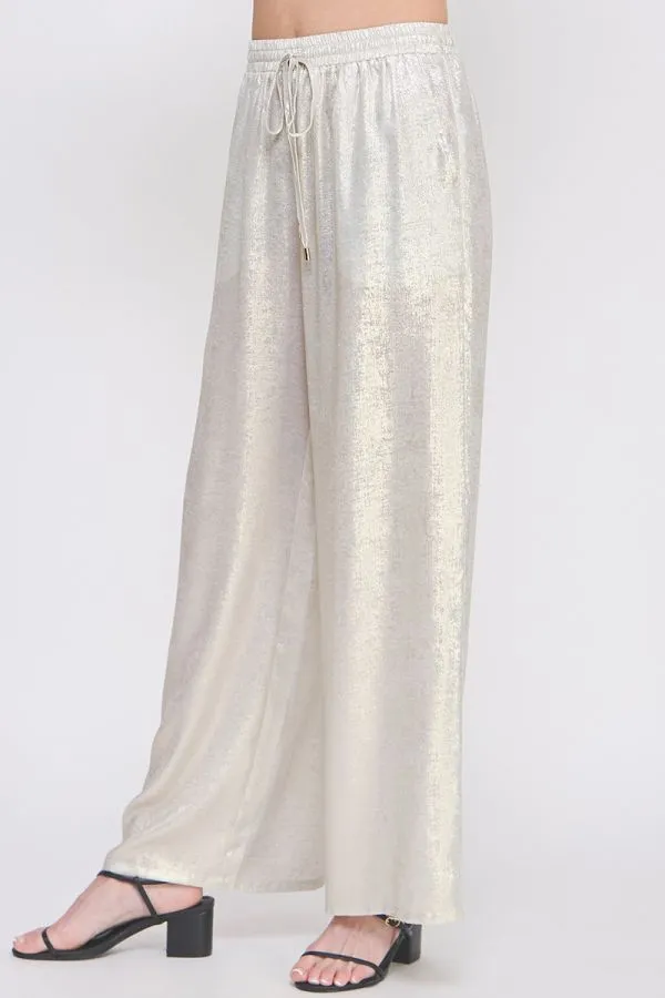 Mariah Wide Leg Satin Pants