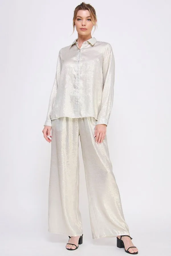 Mariah Wide Leg Satin Pants