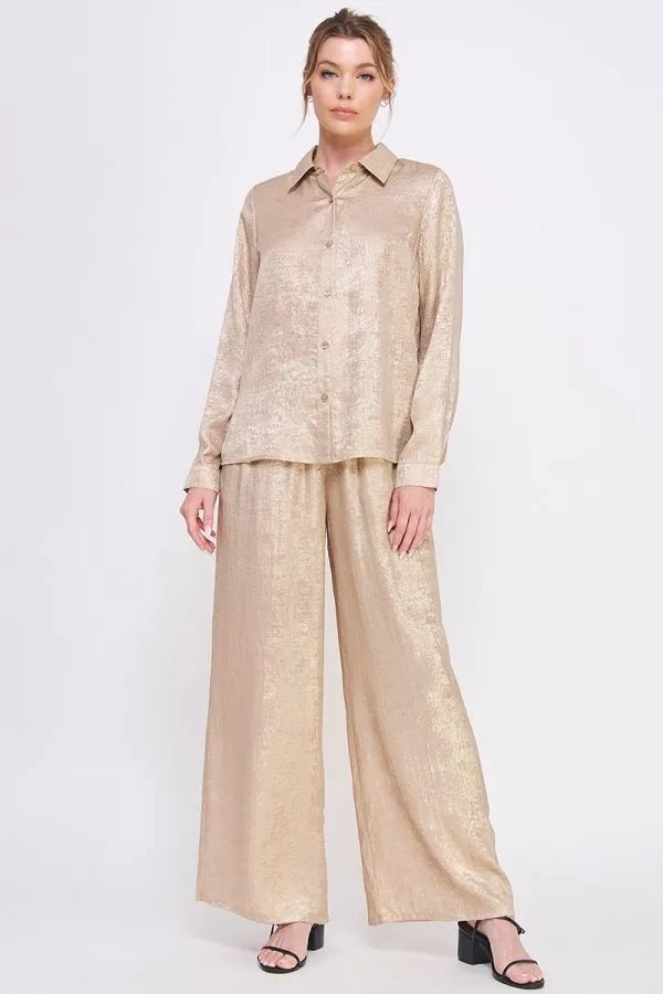 Mariah Wide Leg Satin Pants