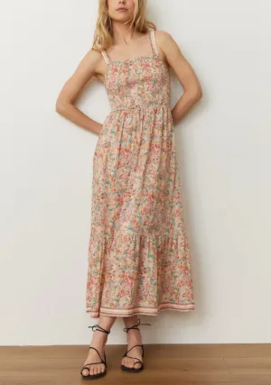 MARINE LAYER SELENE SMOCKED TIERED MAXI DRESS