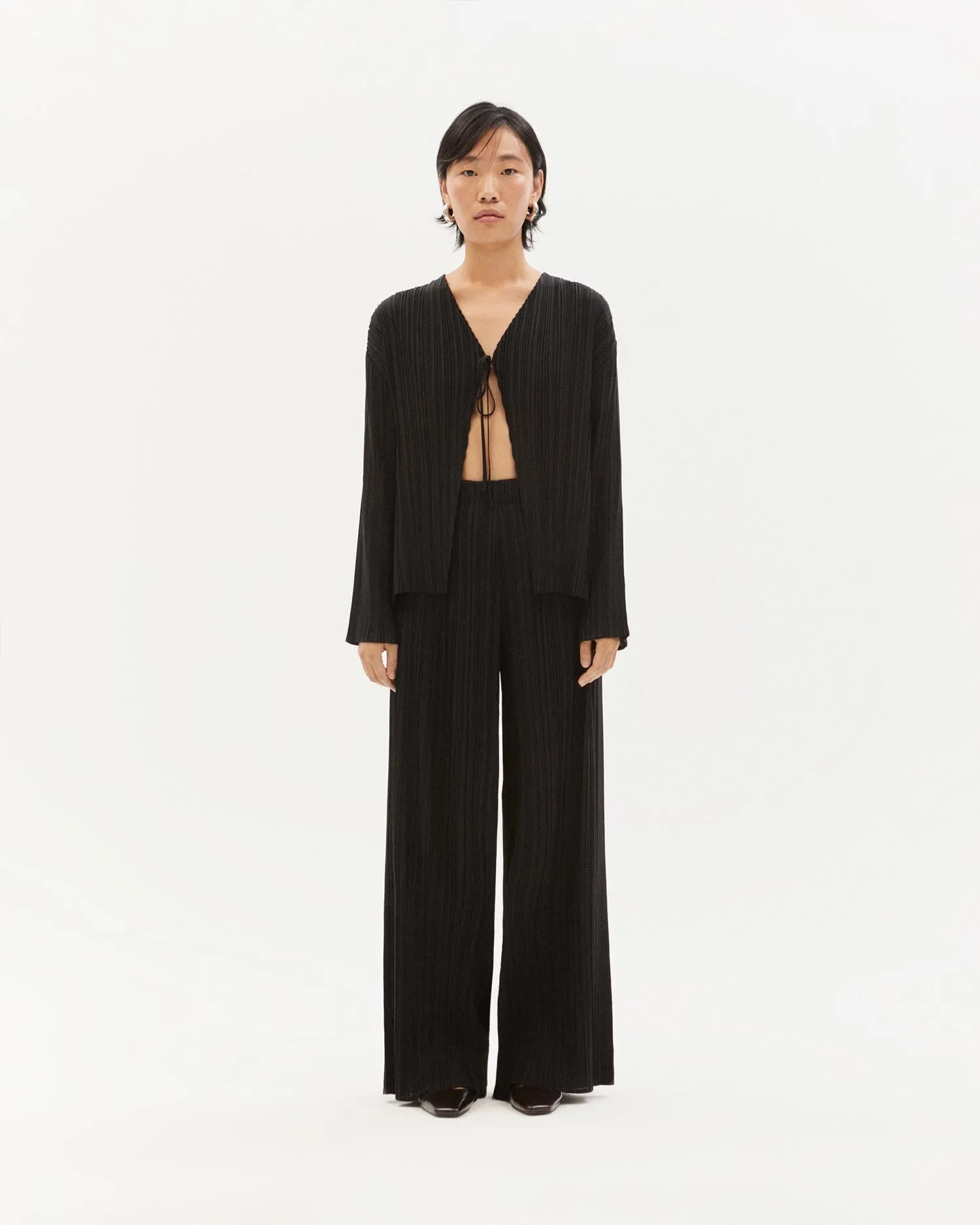 Maro Pleated Pants Black