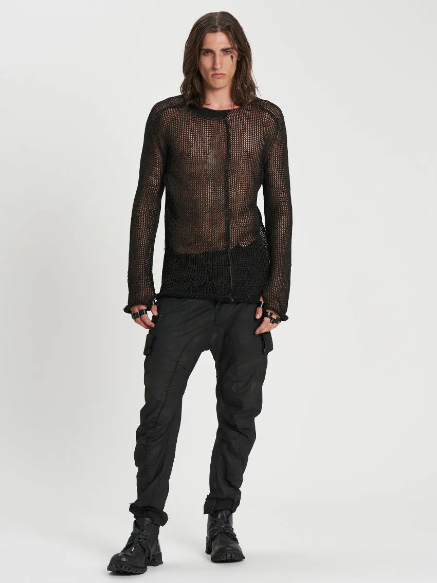 Masnada Loose Knit Spliced Knit Pullover
