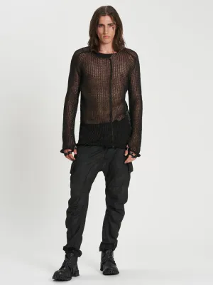 Masnada Loose Knit Spliced Knit Pullover