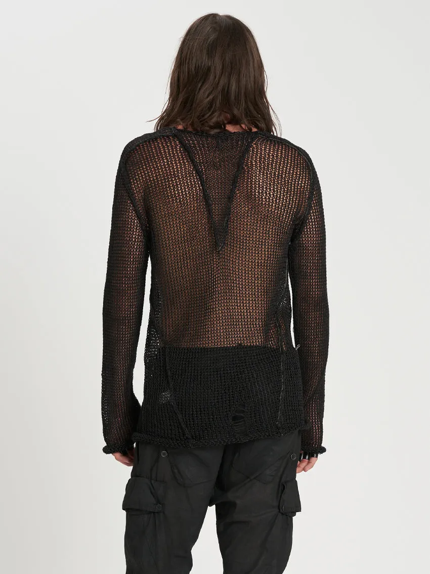 Masnada Loose Knit Spliced Knit Pullover