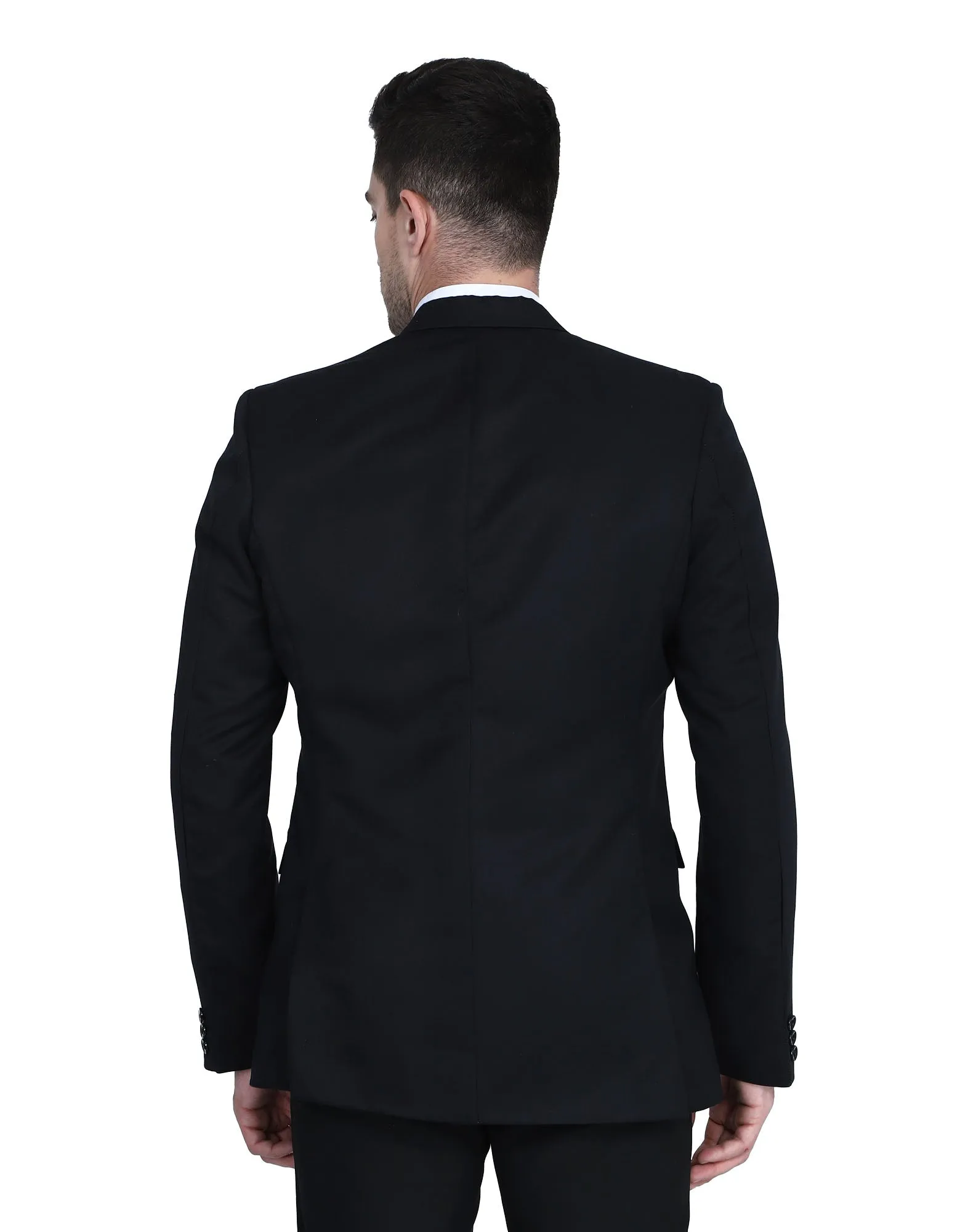 Men Black Blazer With Hanky