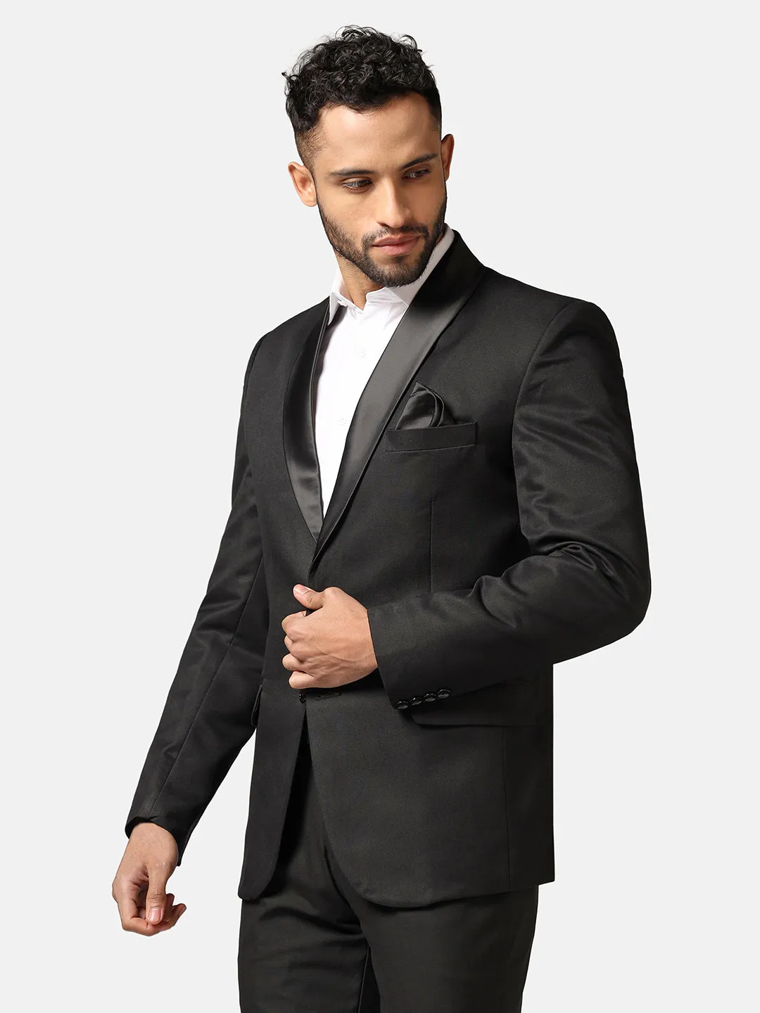 Men Black Tuxedo Blazer