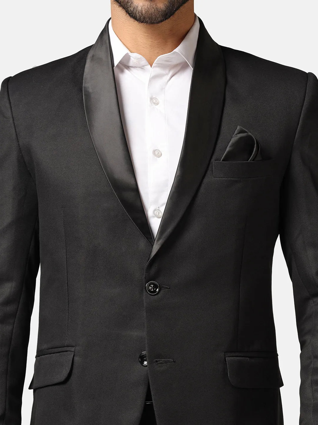 Men Black Tuxedo Blazer