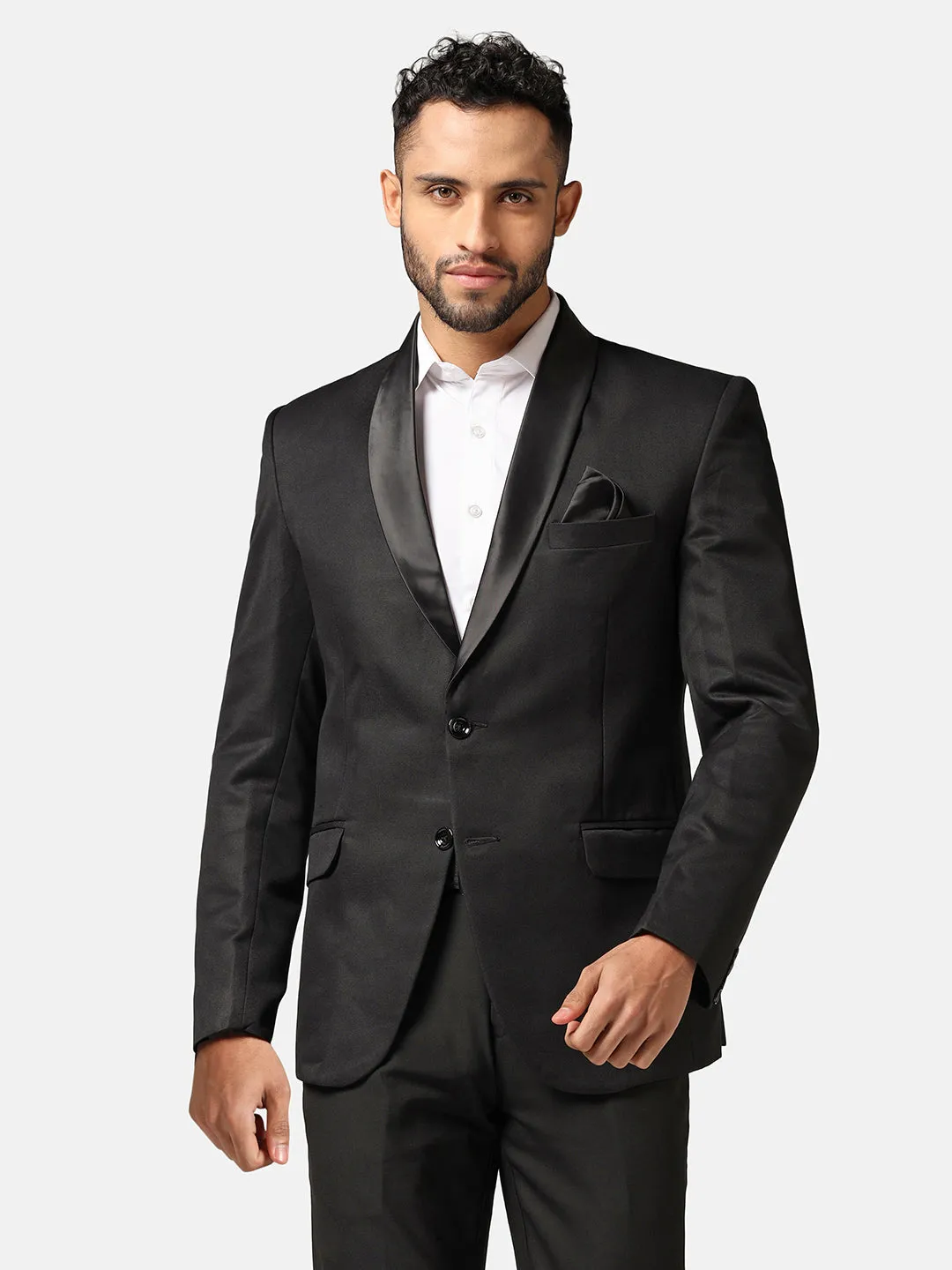 Men Black Tuxedo Blazer