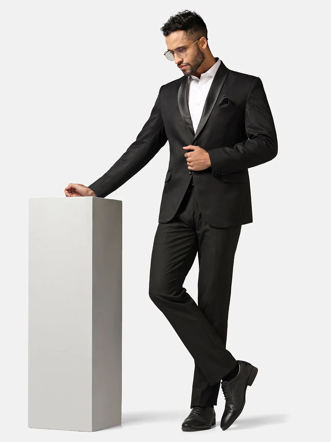 Men Black Tuxedo Blazer