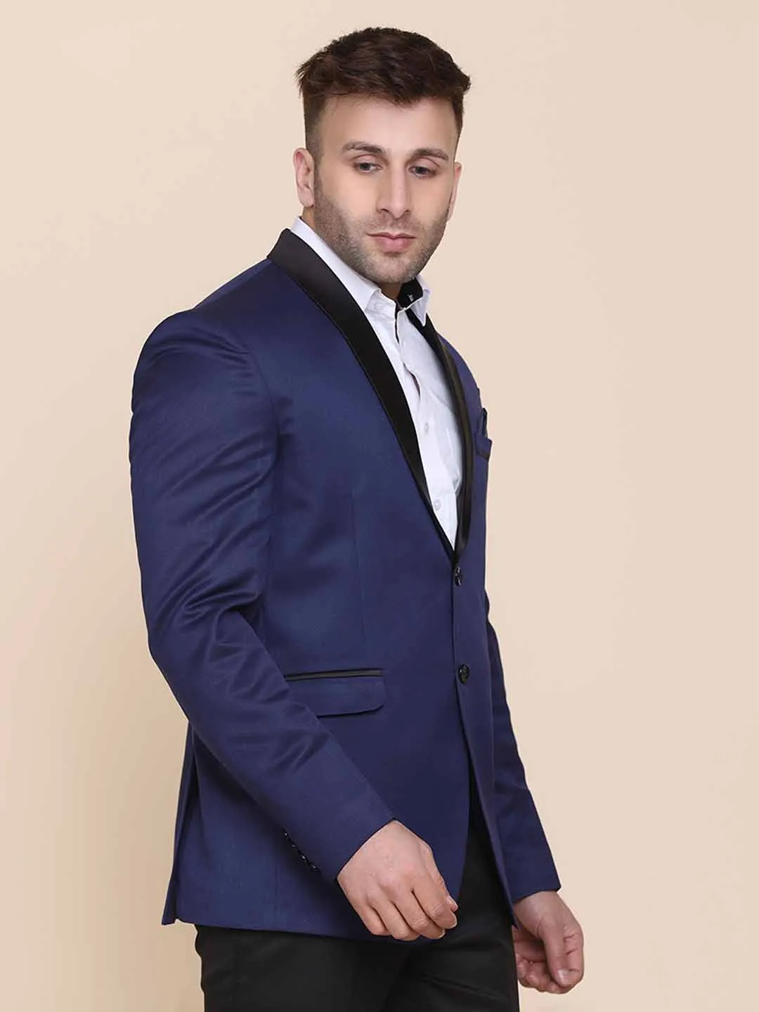 Men Blue Tuxedo With Hanky