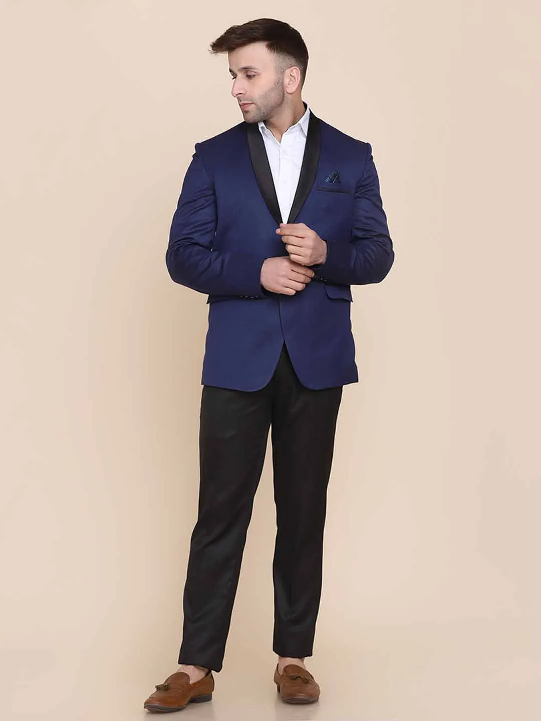Men Blue Tuxedo With Hanky