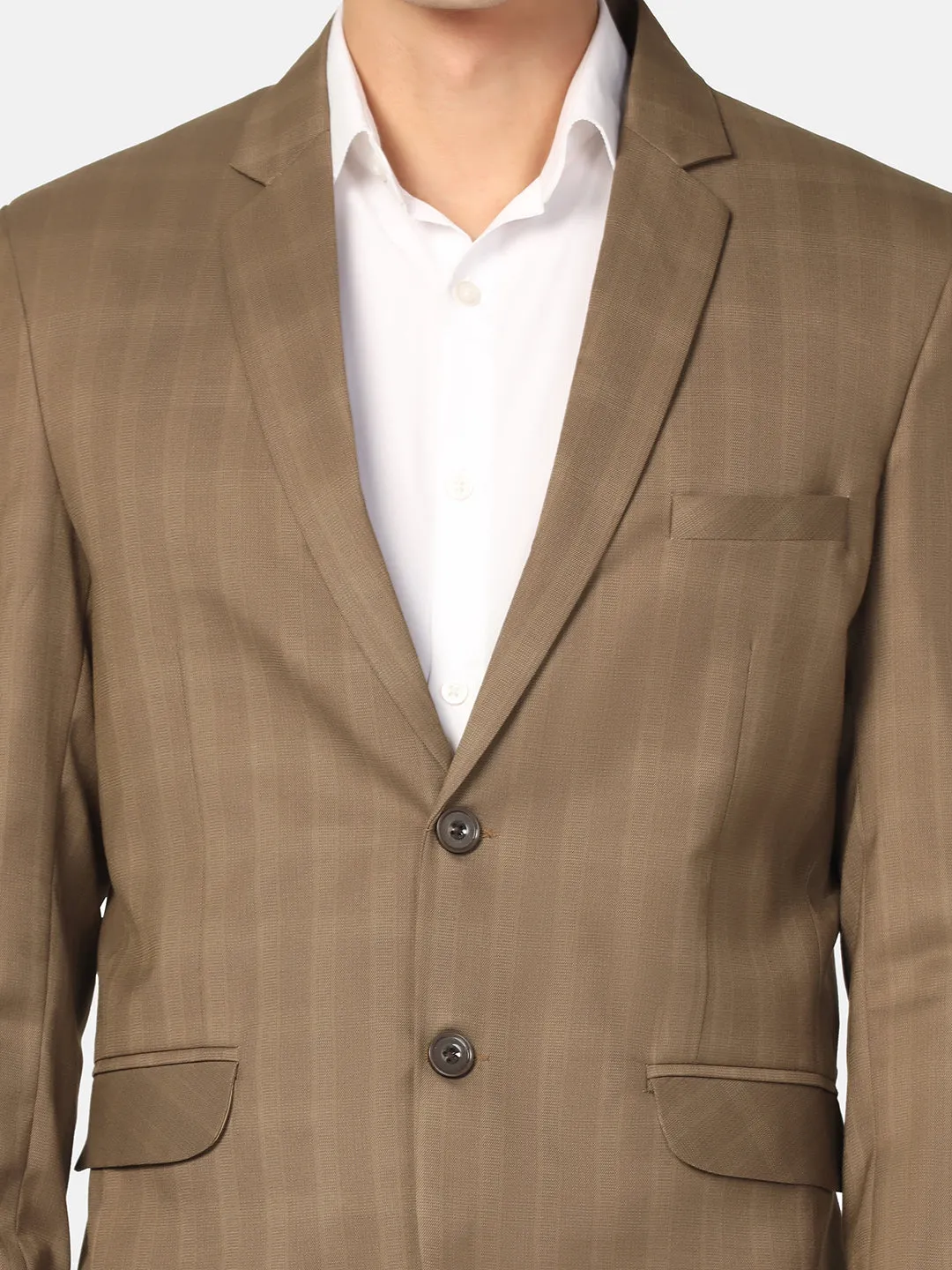 Men Brown Check Blazer