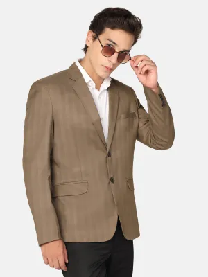 Men Brown Check Blazer