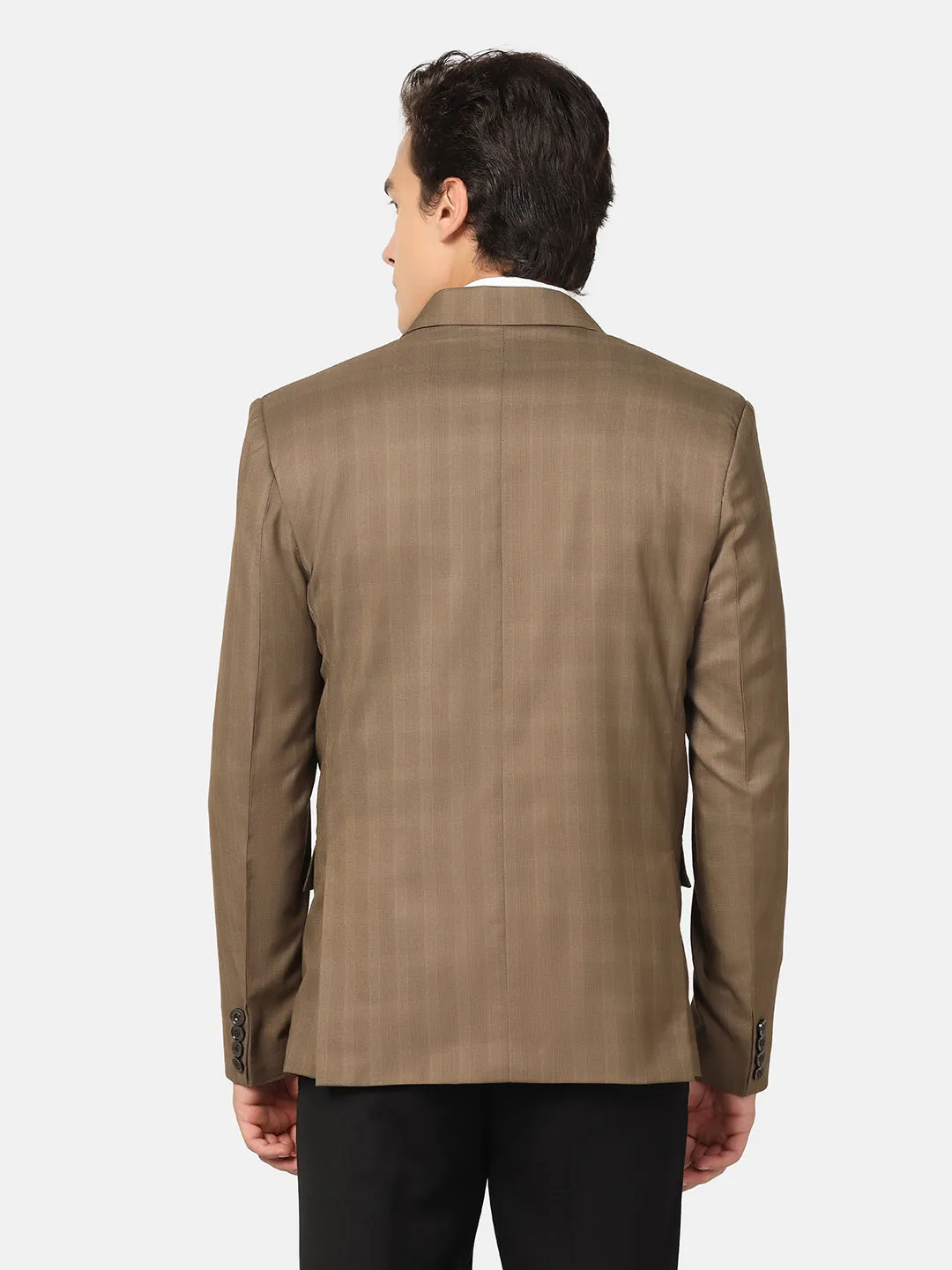 Men Brown Check Blazer
