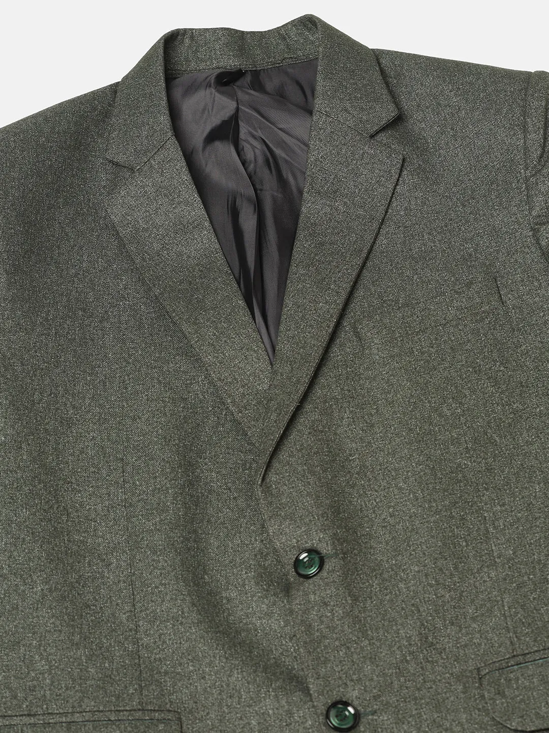 Men Green Suede Blazer