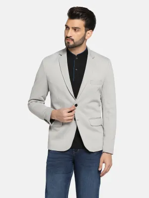 Men Grey stretchable Textured Blazer