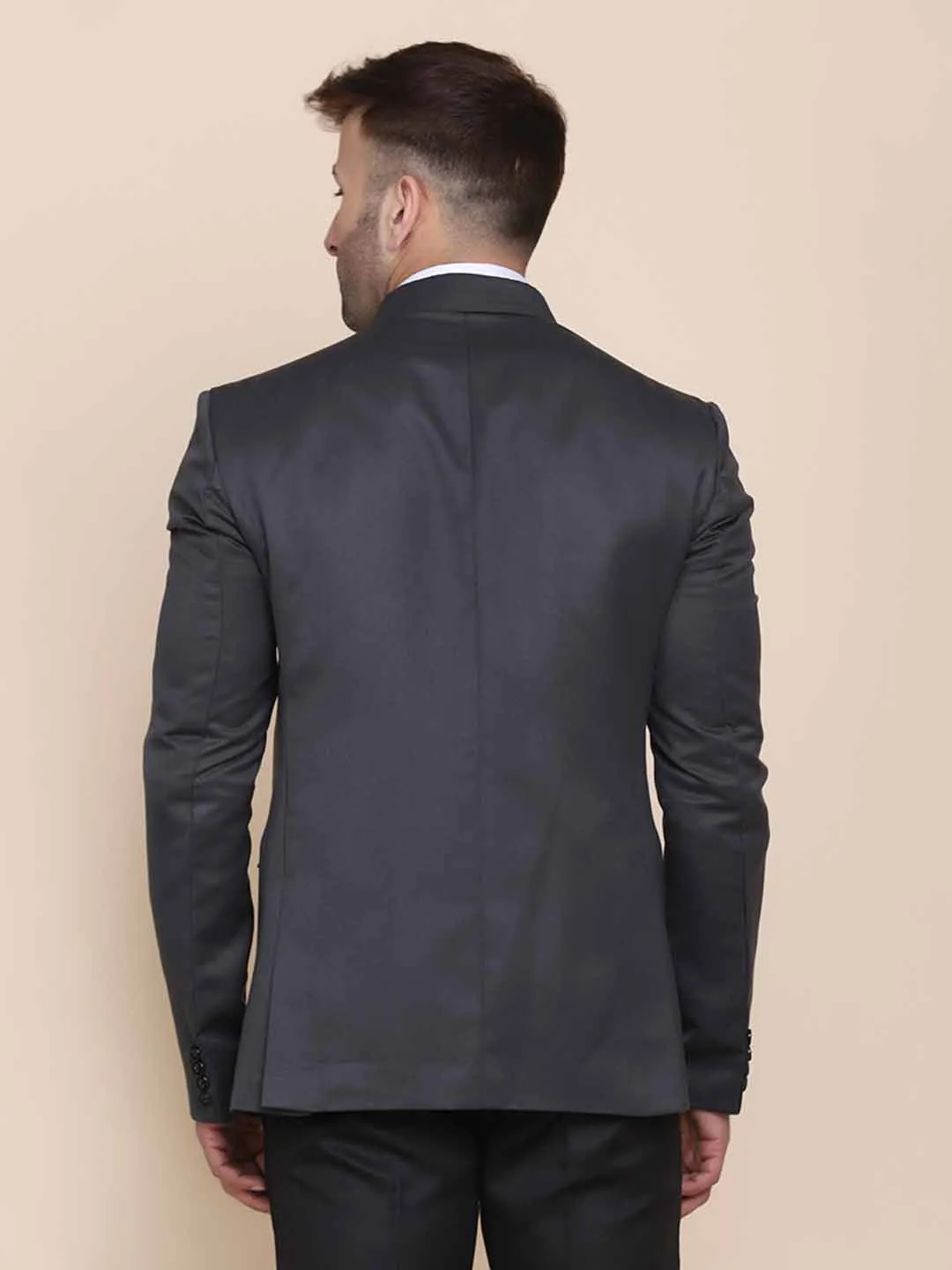 Men Grey Tuxedo With Hanky