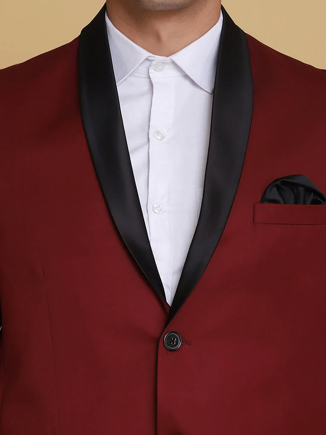 Men Maroon Tuxedo Blazer