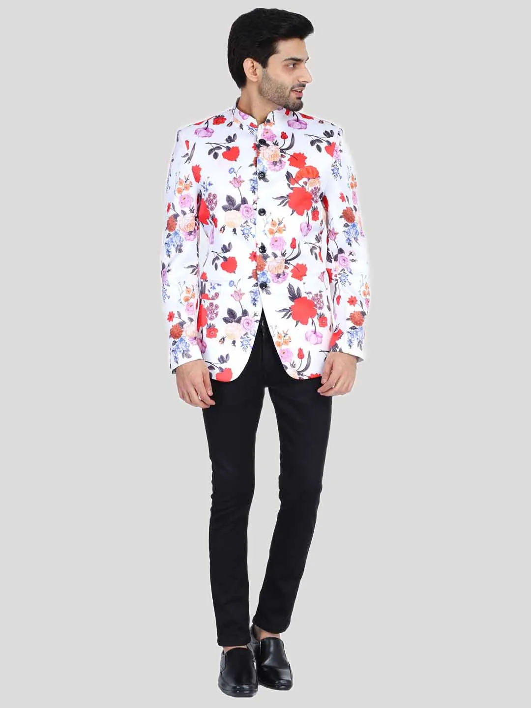 Men Printed Men Blazer With Hanky