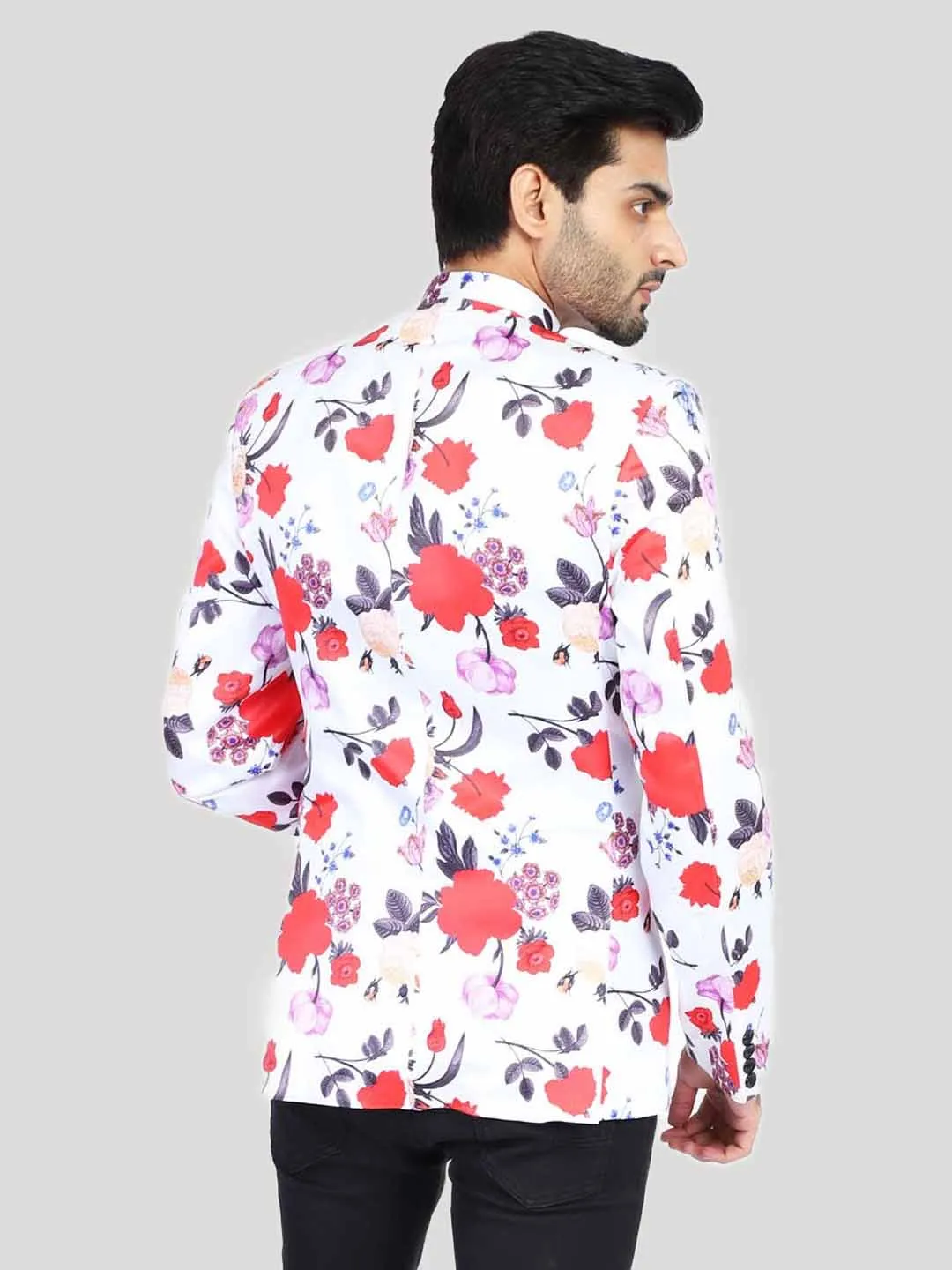 Men Printed Men Blazer With Hanky