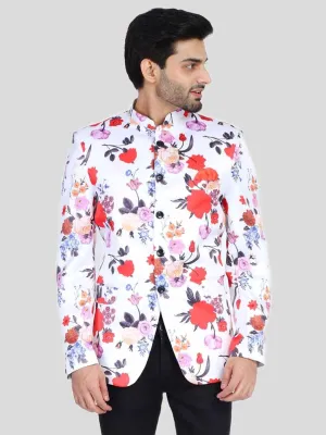 Men Printed Men Blazer With Hanky
