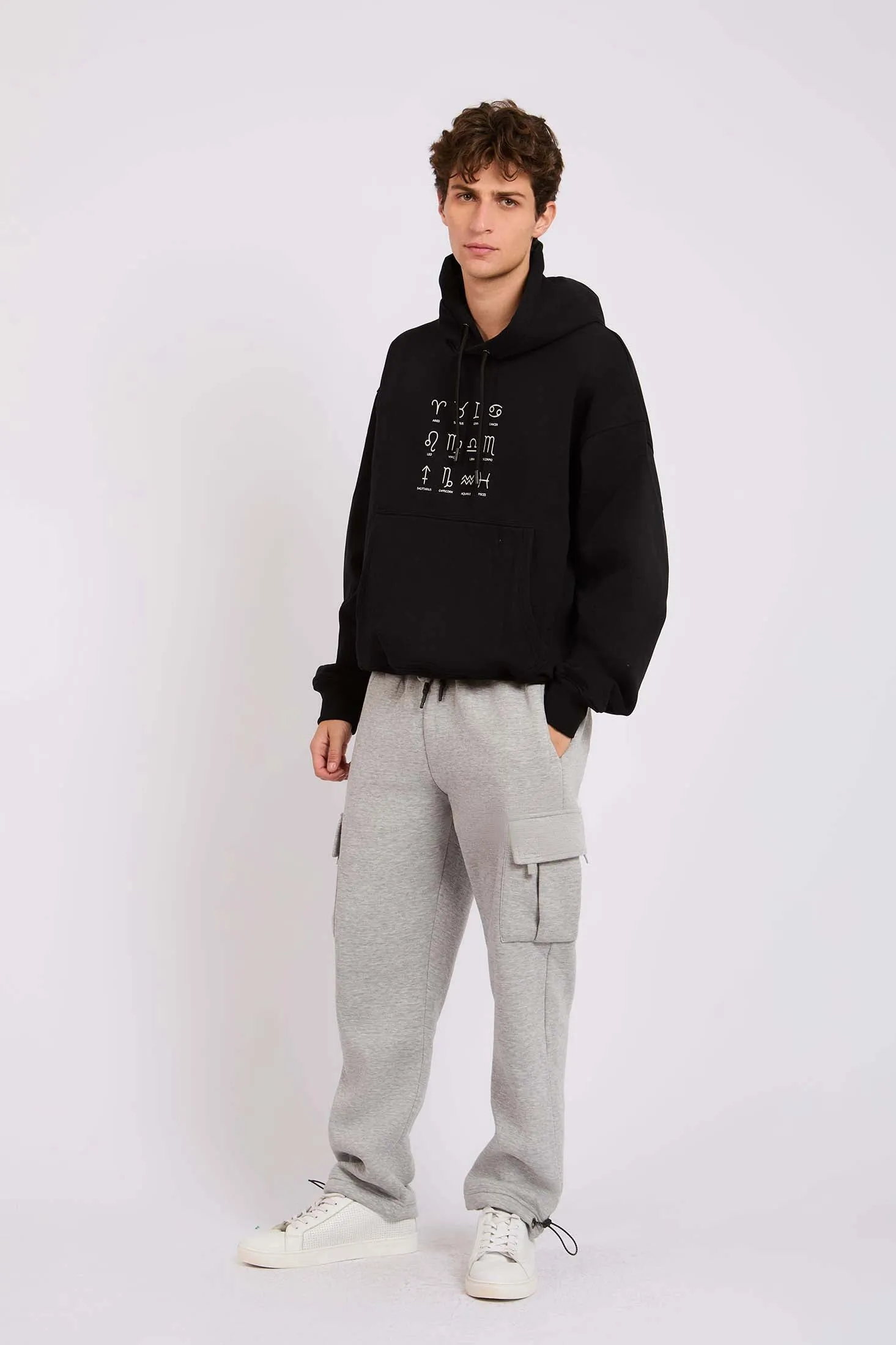 Men Sweat Pant  Wide Leg Grey