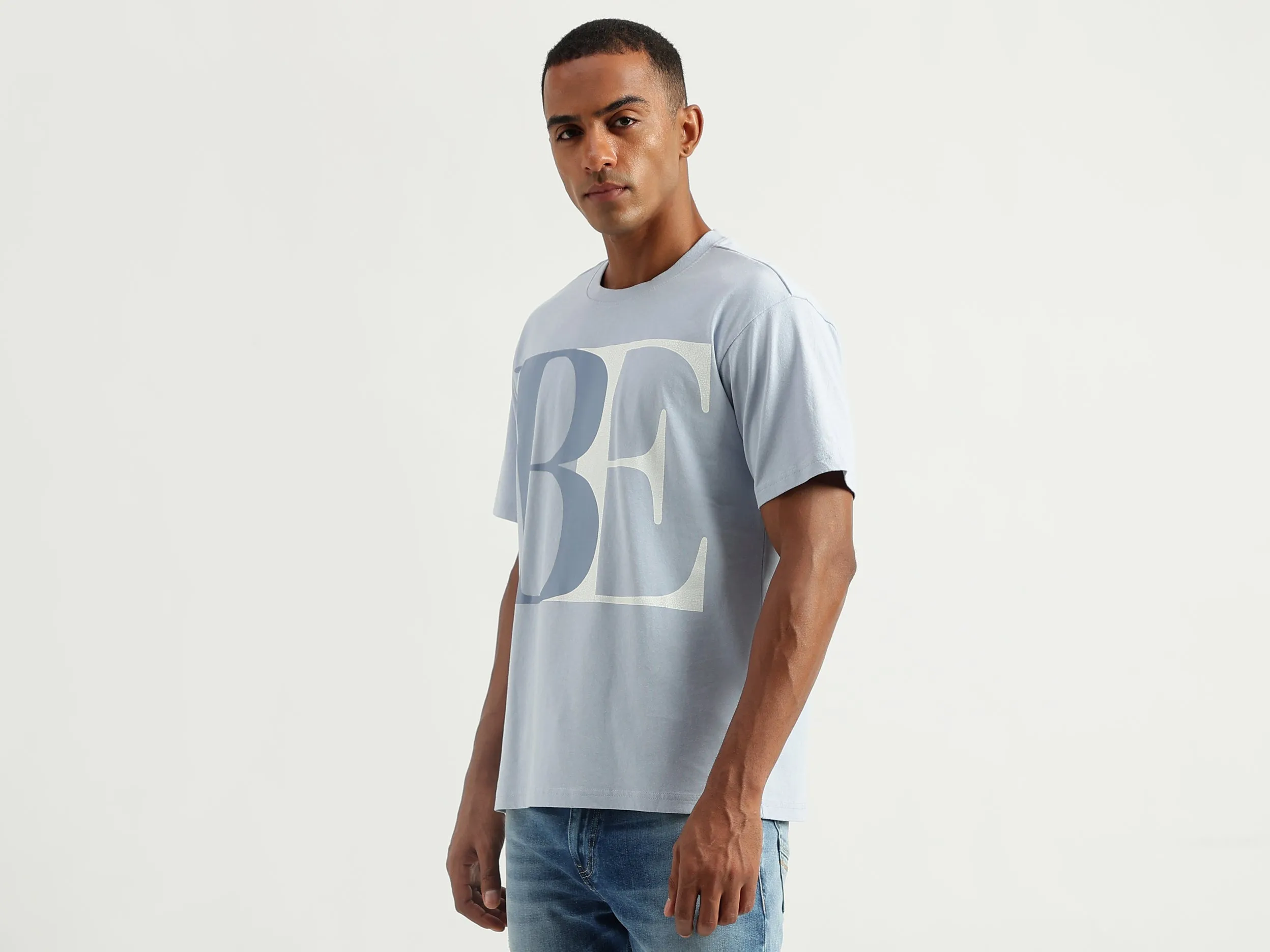 Men's Boxy Fit Round Neck Printed Tshirts
