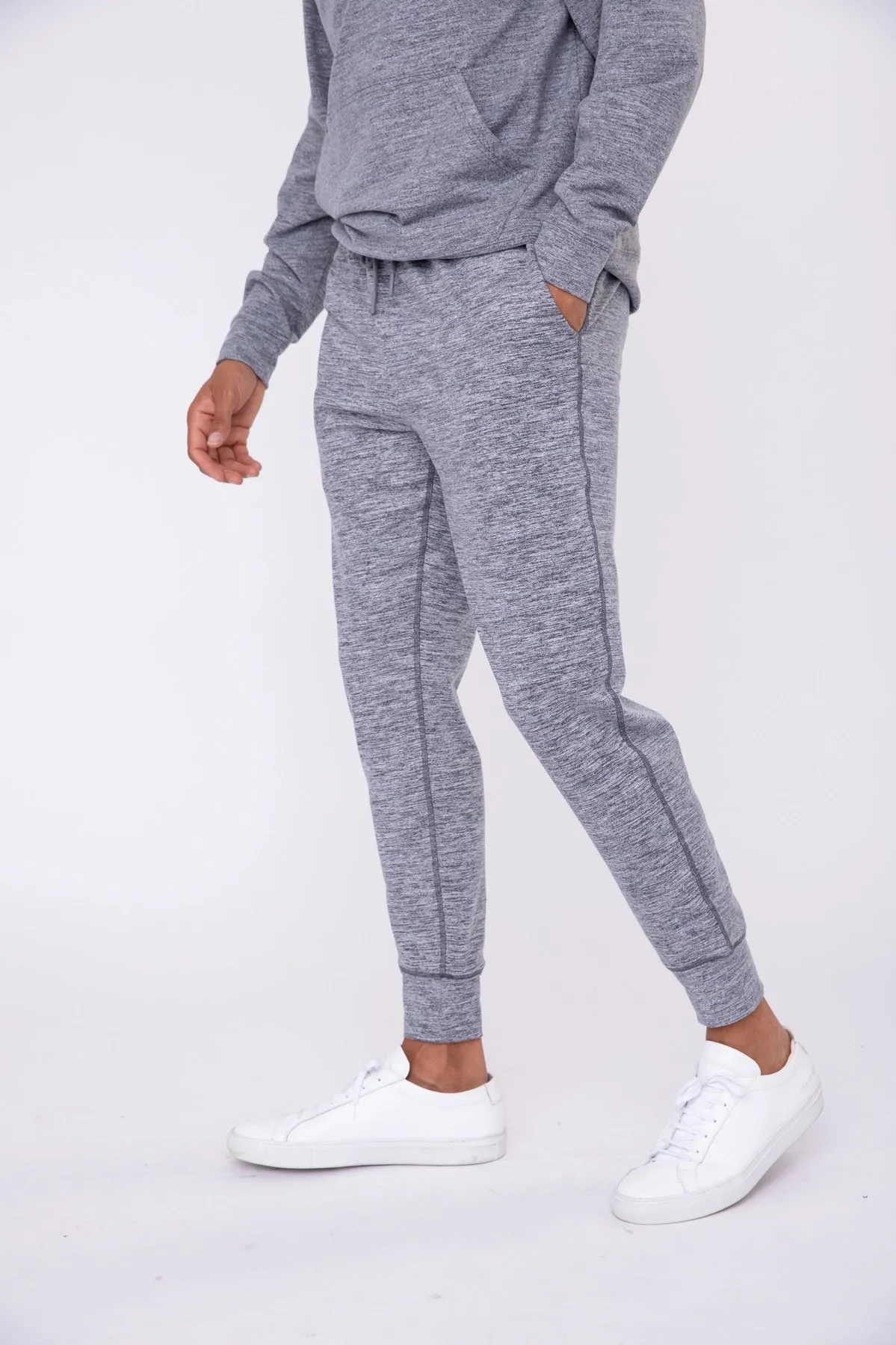 Men's Classic Melange Jogger (Grey and Black)