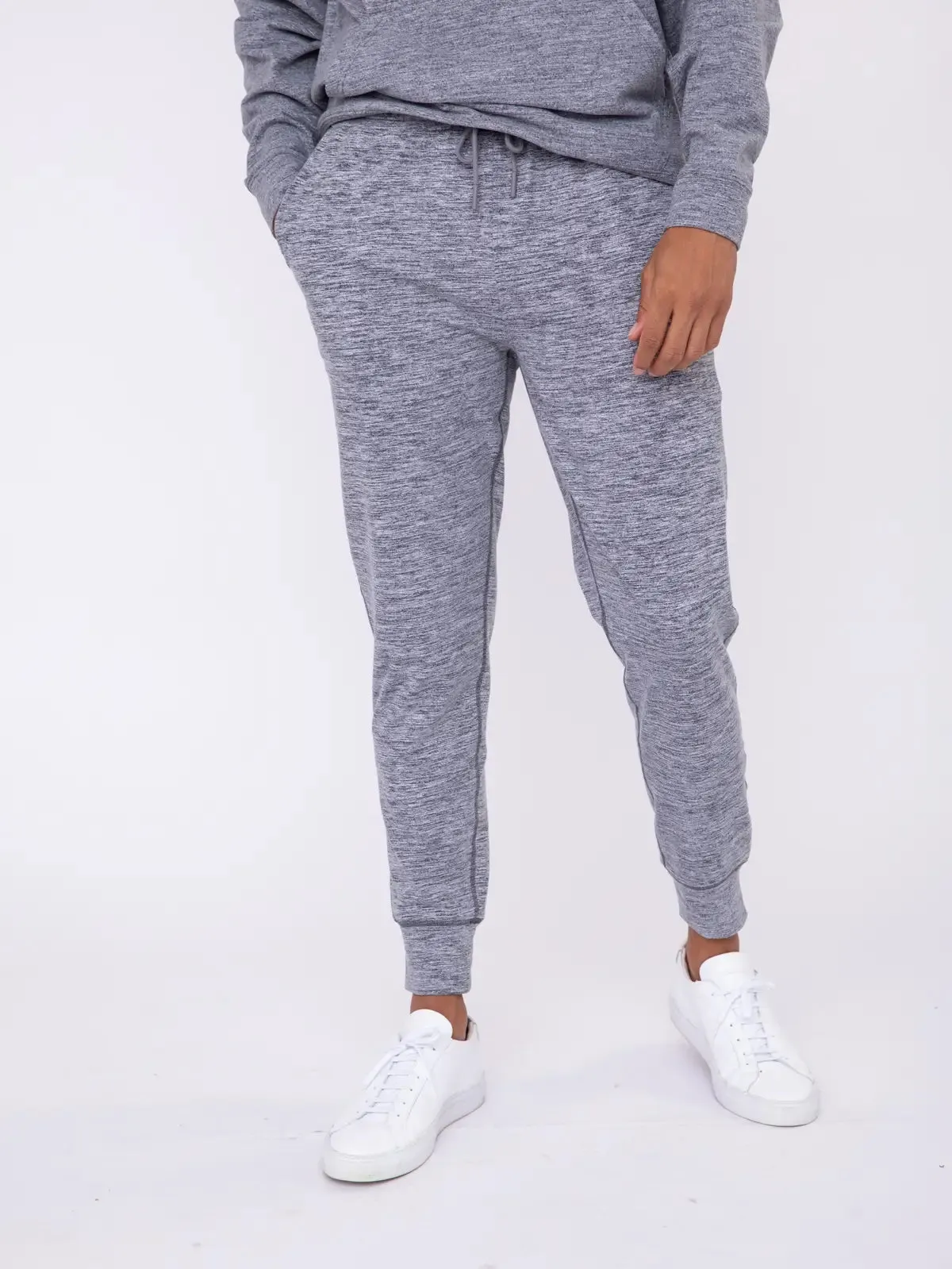 Men's Classic Melange Jogger (Grey and Black)