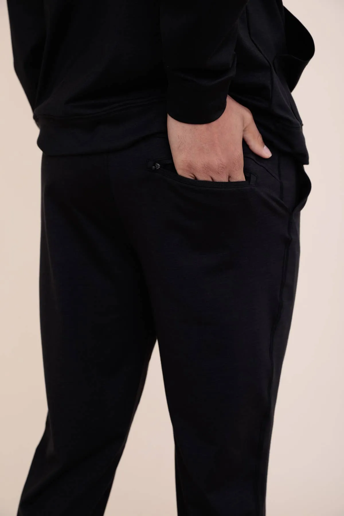 Men's Classic Melange Jogger (Grey and Black)