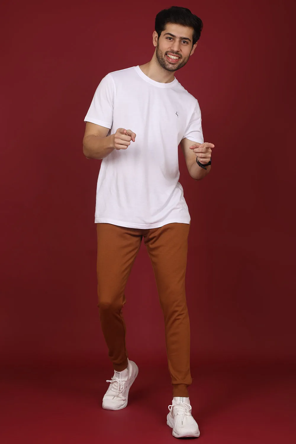 Men's Rubber Solid Joggers with logo